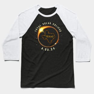 Solar Eclipse 2024 State Texas Total Gift For Men Women Baseball T-Shirt